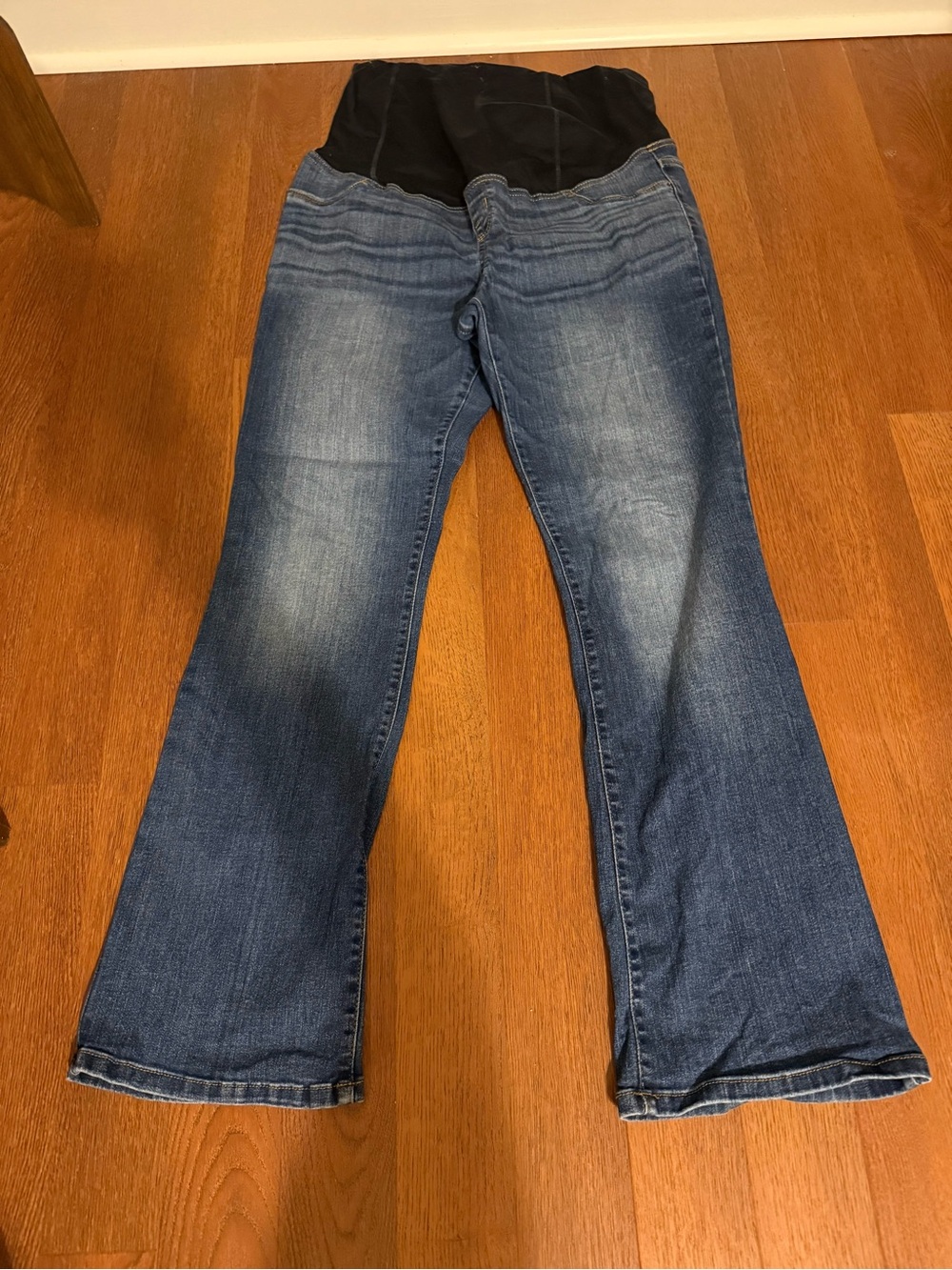 Isabel Maternity Crossover Panel Skinny Bootcut Jeans 12/31R
